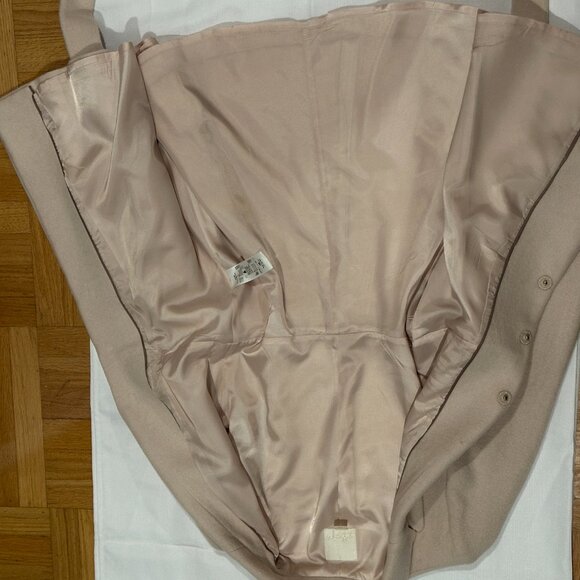 McGinn Evelyn Blush Pink Belted Wool-Blend Coat - Size 6 - Picture 6 of 7